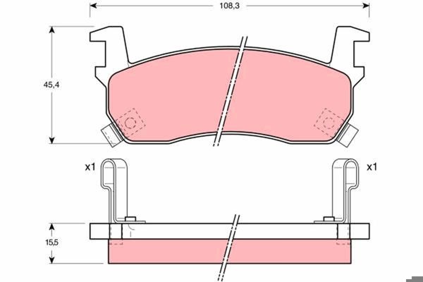 TRW GDB1004 | (Ü.K) Fren Balatası Ön Nissan Micra I 1.0 82-89, 1.2 86-92