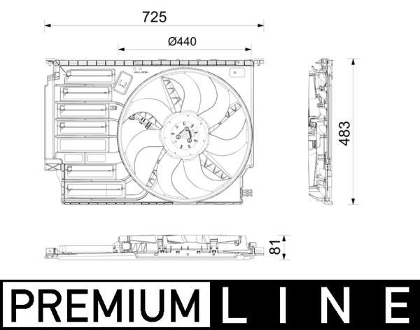 MAHLE CFF671000P | Fan Komple F-39 / 40 / 45 / 46 / 48 F-54 / 55 / 56 / 57 / 60