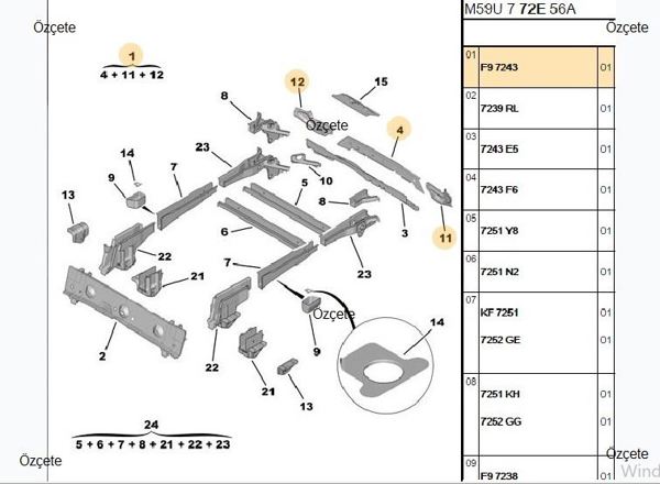 BİTAPART BPE309029 | Sis Far Çerçevesi Sol Bipper