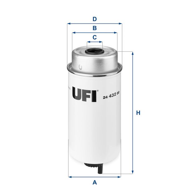 UFI 24.432.00 | Yakıt Filtre Ford Transit V184 2.4 D 01-06