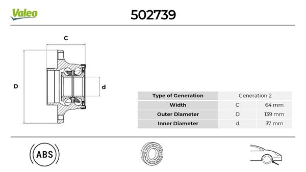VALEO 502739 | Ön Teker Poryası Sağ Sol BMW E36 E46 E85 E86 E89