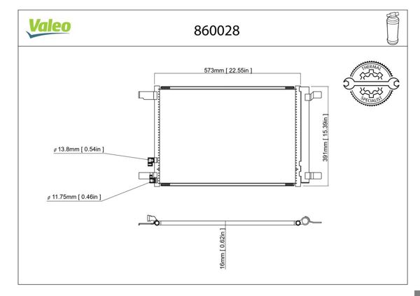 VALEO 860028 | Klima Radyatörü Kondansor Golf VII 1.2 / 1,4Tsı Passat 1.6 / 2.0 TDI A3 Tt Octavia Leon 12 >