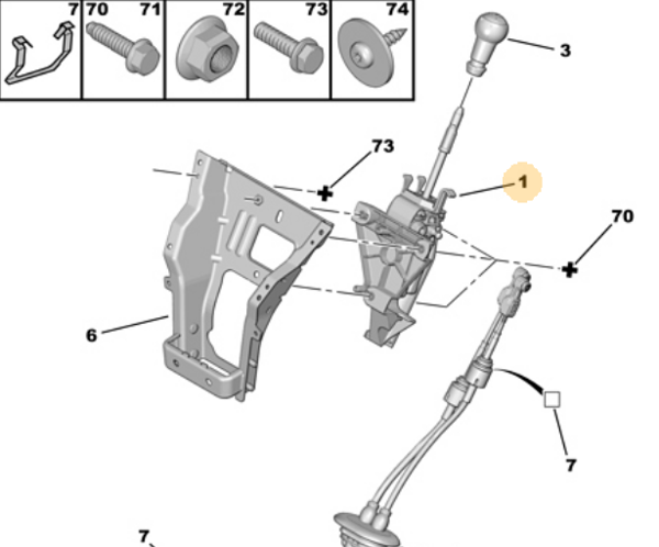 MOPAR (PSA) 2400.KF | Vites Kumanda Kutusu Partner Tepee/Berlingo B9, B.M 08-