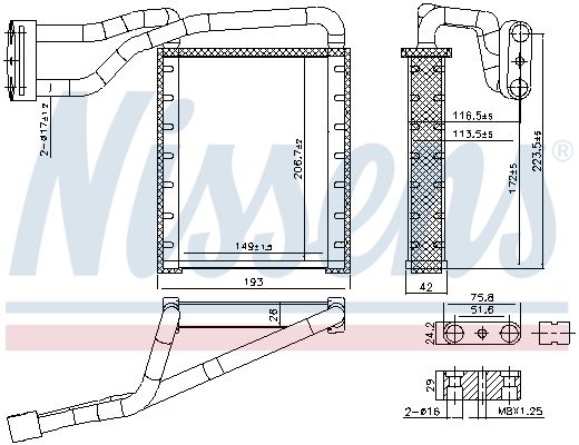 NISSENS 707306 | Kalorifer Radyatörü Ford Transit V-362 Arka