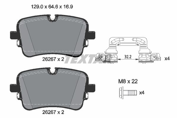 TEXTAR 2626701 | Fren Balatası VW Q8 Touareg A6 A7 2020-Arka