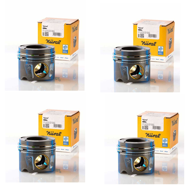 GOETZE 8771783STD200G | Piston + Segman Std 75 mm (- 0.40mm Kısa) (Peugeot: 206 1.6 Dv6 Common Rail / Ford: Focus) / | 4 Adet