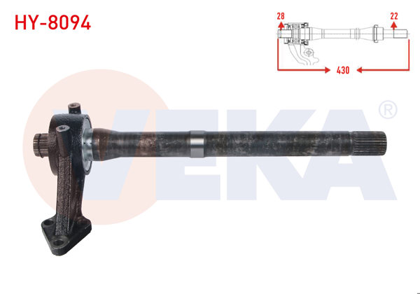 VEKA HY-8094 | Aks Ara Mili Uzunluk 430mm Hyundai Tucson 2.0 CRDI A-T 2004-2010 / Ix35 2.0İ 16V A-T 2010-/ Kia Sportage 2.0-2.0 CRDI A-T 2004 -