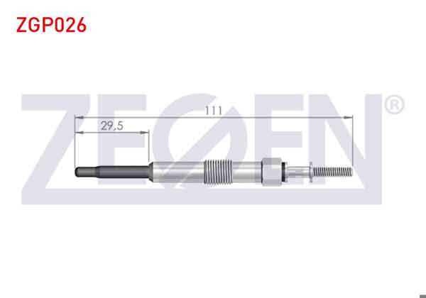 ZEGEN ZGP026 | Kızdırma Buji 11V Hyundai Accent Admıre 1.5Crdı 2003-2006 / Getz (Tb) 1.5Crdı 2002-2008 / Tucson 2.0Crdı 2004-2010 / Santa Fe (Cm) 2.0Crdı 2006-2012 / Kia Sportage (Je) 2.0Crdı 2004-2010 | 10 Adet