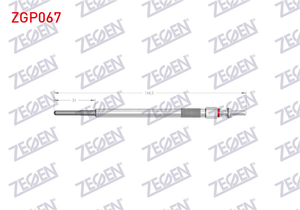ZEGEN ZGP067 | Kızdırma Buji 4,4V Opel Antara 2010-/ Chevrolet Captiva 2011-/ Cruze 2011-/ 2.0 D, 2.2 D | 10 Adet