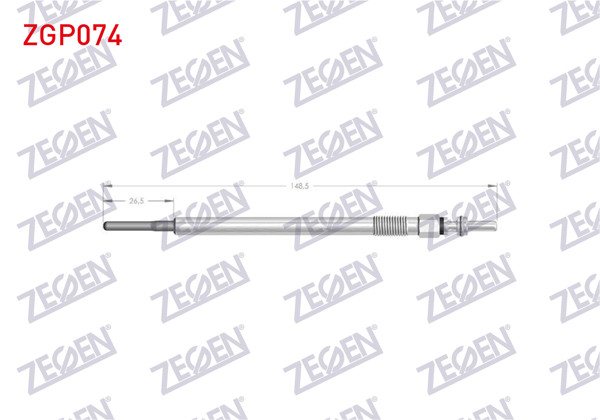 ZEGEN ZGP074 | Kızdırma Buji 4,4V Mercedes (W203, W204, C219, W211, W461, X164, X204, W164, W221, W639, B906) Om629, Om640, Om642 | 10 Adet