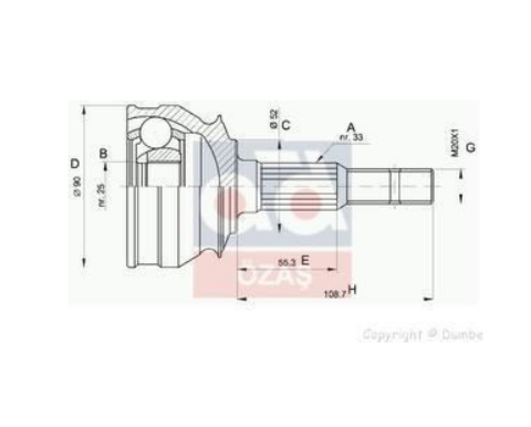 CIFAM 607-008 | Aks Kafası Astra.F-Vectra.A 2.0 8V *C20ne*-ABS