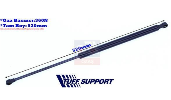 TUFFSUPPORT 612173 | Bagaj Amortisörü 98 > 206 Hb 206 + 206