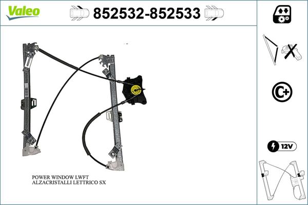 VALEO 852532 | Sol Ön Cam Krıkosu Seat Skoda