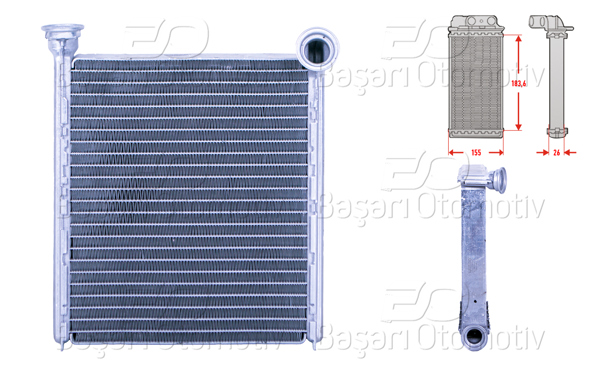 WISCO 1143003-00 | Kalorifer Radyatörü Brazing 157X176 mm VW Golf6 Jetta 4 1.2 TSI 1.4 1.4 TSI 1.6 TDI 2.0 TDI 2.0 TSI 09 >