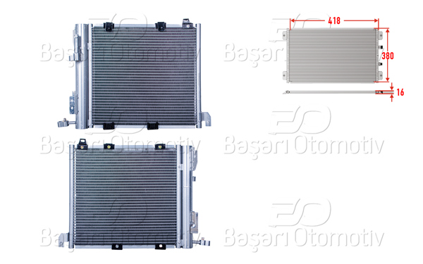 WISCO 2143039-00 | Klima Radyatörü 418X380x16 Opel Zafira A 2.0 Dtı 16V Astfa G 98 >
