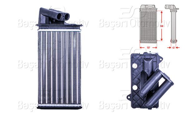AUTOLUX 3143001-22 | Kalorifer Radyatörü Mekanik Mt-At 260X157 mm Renault Laguna 1.6 1.8 16V 1.9Dcı 1.9Dtı 95-07 Espace 2.0 DCI 06 >