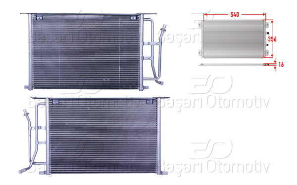 WISCO 3143004-00 | Klima Radyatörü 540X356x16 Ford Fiesta 95-02