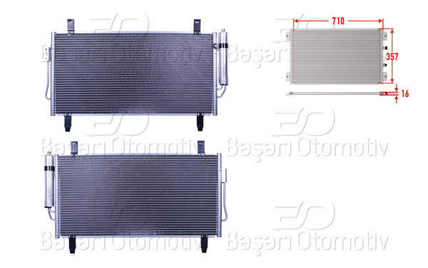 WISCO 3143115-00 | Klima Radyatörü 710X357x16 Mitsubishi Outlander 12 >