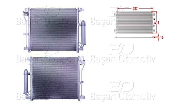 WISCO 3143386-00 | Klima Radyatörü 487X411x16 Nissan Juke 1.5 DCI 10 >