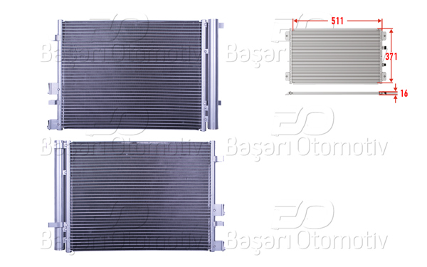 WISCO 3143472-00 | Klima Radyatörü 511X371x16 Hyundai i20 1.4 1.6Crdı 08-15
