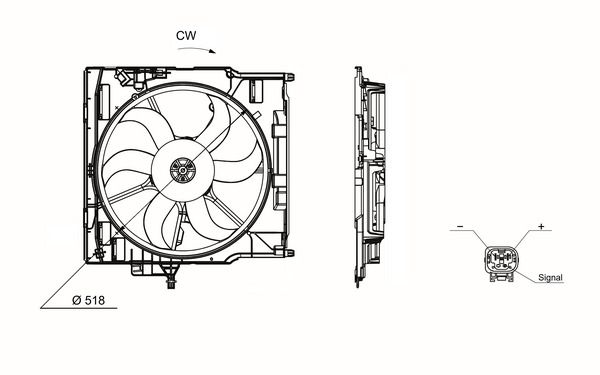 MAHLE CFF655000S | Radyatör Fan Ve Motoru BMW X5 13-18 X6 14-19 B47 N47 N55 N20 N57