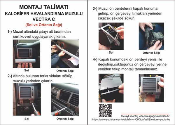 MGA 401327 | Kalorifer Muzulu Izgara Perdesı Sol Veya Ortanın Sagı Vectra C