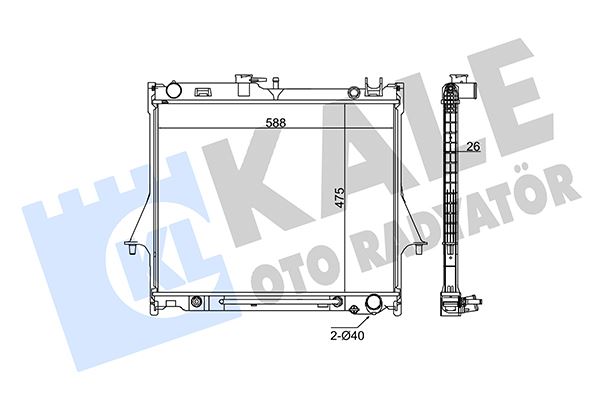 KALE 384300 | Su Radyatörü Isuzu D-Max 3.0 DITD 4x4 02-12 Otomatik