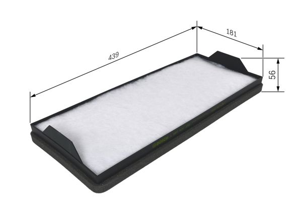 BOSCH 1 987 431 155 | Polen Filtresi Mercedes-Benz Atego 98-04, Axor II 04= > , Axor 02-04