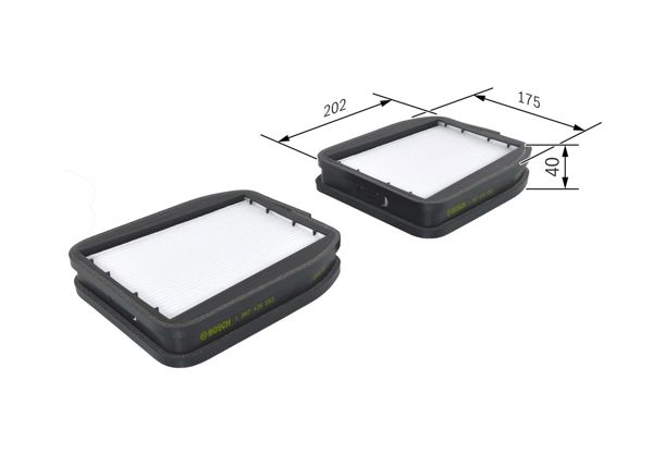 BOSCH 1 987 435 053 | Polen Filtresi Mercedes-Benz E Serisi E200 Kompressor 02-08, E 230 07-08, E 240 02-08, E 280 05-08, E 320 02-08, E 350 05-08, E 500 02-08, E 200 Cdı02-08, E 220 Cdı02-08, E 270 Cdı02-08, E 280 Cdı04-08, E 400 Cdı03-08, E 420 Cdı06-08