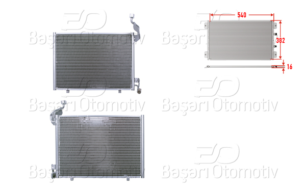 WISCO 3143140-00 | Klima Radyatörü 540X382x16 Ford Transit. Tourneo Courıer.B-Max 1.6Tdcı 13 >