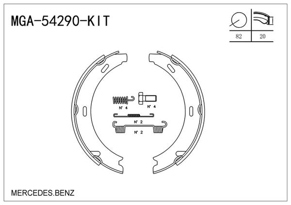 MGA 54290-KIT | El Fren Balatası (Mercedes W124-168-201-202-210) 981010328