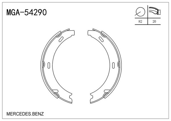 MGA 54290 | El Fren Balatası (Mercedes W124-168-201-202-210) 981010328