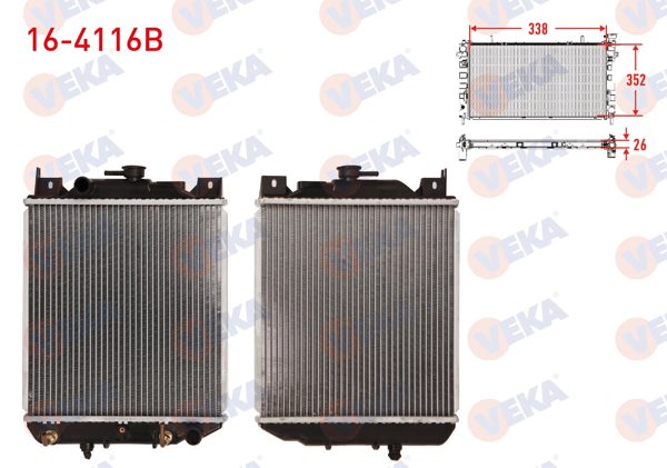 VEKA 16-4116B | Su Radyatörü Brazing Suzuki Swift II (Ea,Ma) 1.3İ A-T 1989-2001