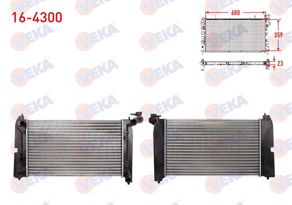 VEKA 16-4300 | Su Radyatörü Mekanik Toyota Corolla (_E12_) 1.4 Vvt-I M-T 2002-2007