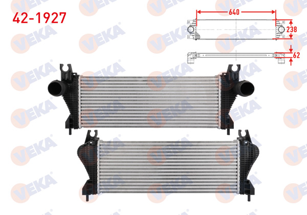 VEKA 42-1927 | Turbo Radyatörü (Intercooler) Ford Ranger 2.0 Ecoblue 2019 -
