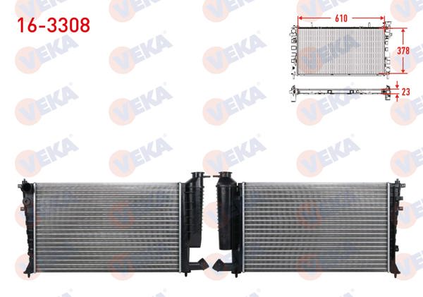 VEKA 16-3308 | Su Radyatörü Mekanik Peugeot 306 (7B,N3,N5) 1.4İ Segmanlı M-T 1993-2002