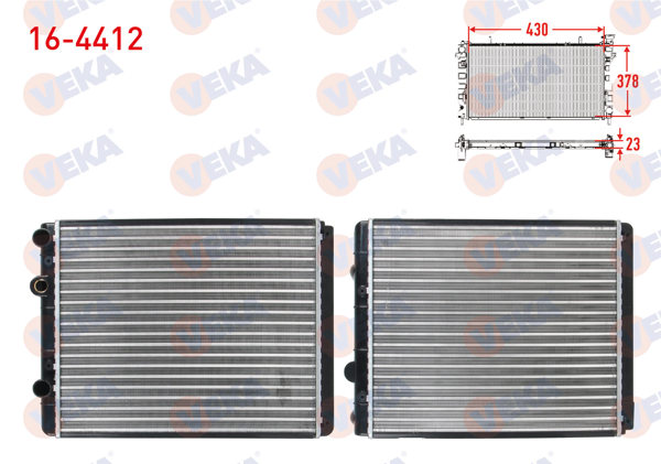 VEKA 16-4412 | Su Radyatörü Mekanik Volkswagen Polo (6N1) 1.0İ Akp-AEE M-T 1994-1999