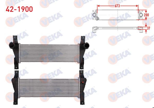 VEKA 42-1900 | Turbo Radyatörü (Intercooler) Ford Ranger (Tke) 2.2 TDCI 2011 -
