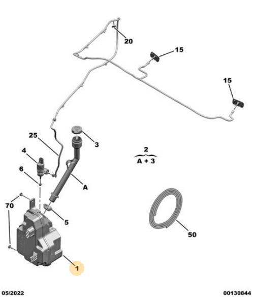MOPAR (PSA) YQ00181380 | Silecek Su Deposu Crossland X