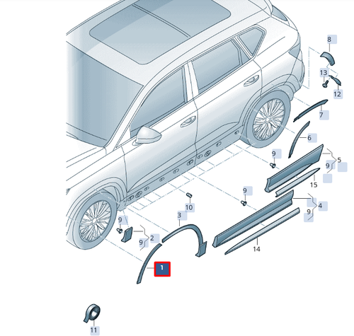 VAG / ORJINAL 575854828B9B9 | Seat Ateca Çamurluk Kaplaması Orijinal