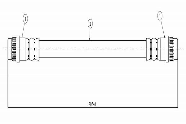 CAVO C800 317B | Fren Hortumu Arka [ Peugeot 405 87-. ]
