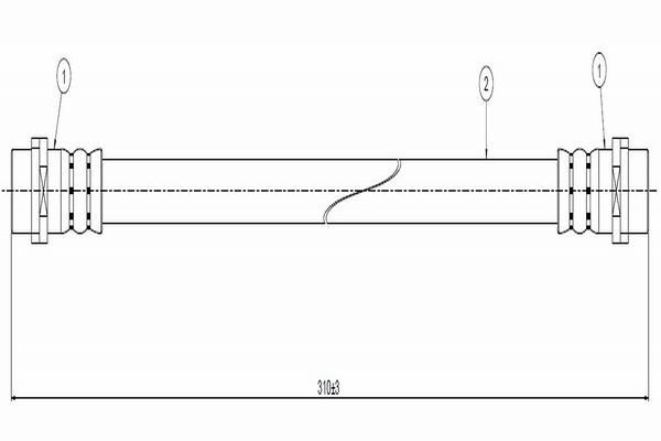 CAVO C900 096A | Fren Hortumu Ön [ Audi 80 89-96 ]