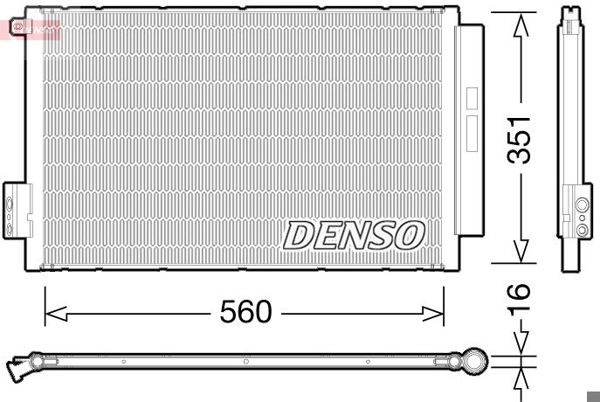 DENSO DCN09043 | Klima Radyatörü (Kondenser) Al / Pl / Brz Fiat Egea 1.4 Benzin