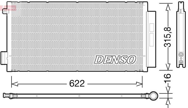 DENSO DCN09044 | Klima Radyatörü (Kondenser) Al / Pl / Brz Fiat Egea 1.3-1.6 D 15= > , 1.4 16= >