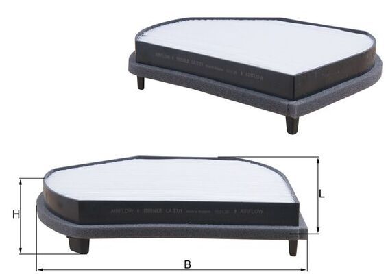 MAHLE LA371 | Polen Filtresi Mercedes-Benz C 180 94-00, C 200 94-00, C 230 96-00, CLK 230 97-00, E 200 93-95, E 220 93-95, E 280 93-95