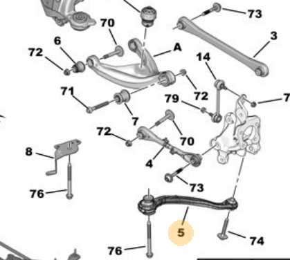 DELPHI TC8938 | Alt Salıncak Arka Ds Ds7 / Peugeot 508 09 / 2017 >