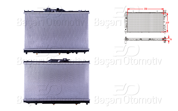 WISCO 3113184-00 | Su Radyatörü Brazing At 350X639x16 mm Toyota Corolla Ae111. Ae112 97-01