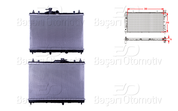 WISCO 3114107-00 | Su Radyatörü Brazing Mt 380X598x16 Nissan Juke (F15) 1.6 10-19