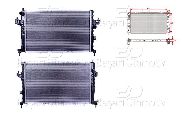 WISCO 2113300-00 | Su Radyatörü Brazing Mt 598X368x26 Opel Corsa C 1.7 Dtı 01 >
