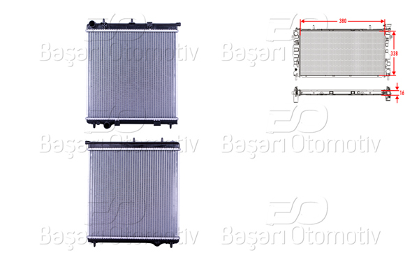 WISCO 3113030-00 | Su Radyatörü Brazing Mt 415X380x16 mm Peugeot 207 1.4Hdı
